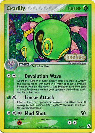 Cradily (3/92) (Stamped) [EX: Legend Maker] (Online Only)