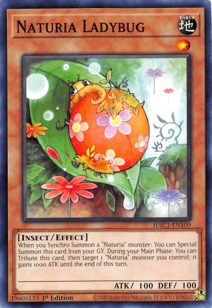 Naturia Ladybug (Duel Terminal) [HAC1-EN109] Parallel Rare (ONLINE ORDER ONLY)