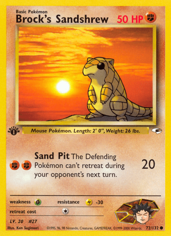 Brock's Sandshrew (72/132) [Gym Heroes 1st Edition] (Online Only)