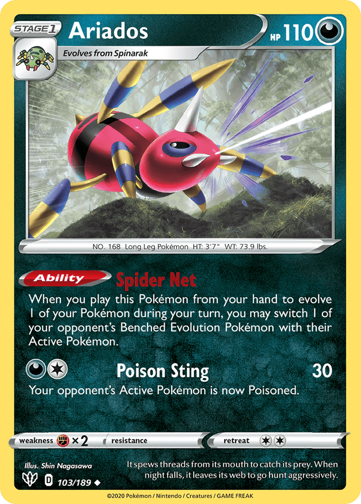 Ariados (103/189) [Sword & Shield: Darkness Ablaze] (Online Only)