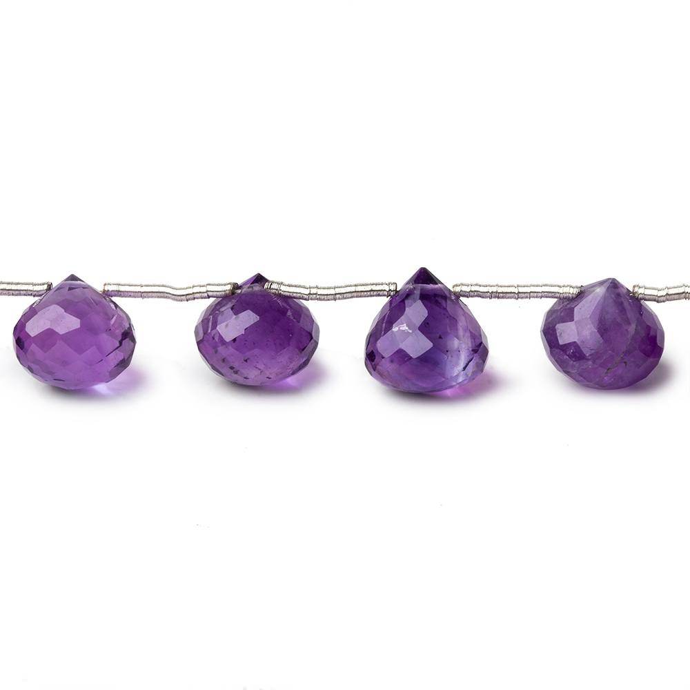 7mm Amethyst Faceted Candy Kiss Beads 7.5 inch 15 pieces (ONLINE ORDER ONLY)