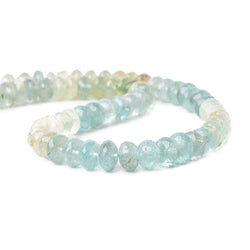 7mm Aquamarine Beads Faceted Rondelle 15.25 inch 85 pieces (ONLINE ORDER ONLY)