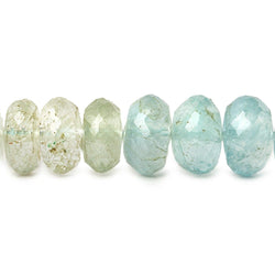 7mm Aquamarine Beads Faceted Rondelle 15.25 inch 85 pieces (ONLINE ORDER ONLY)