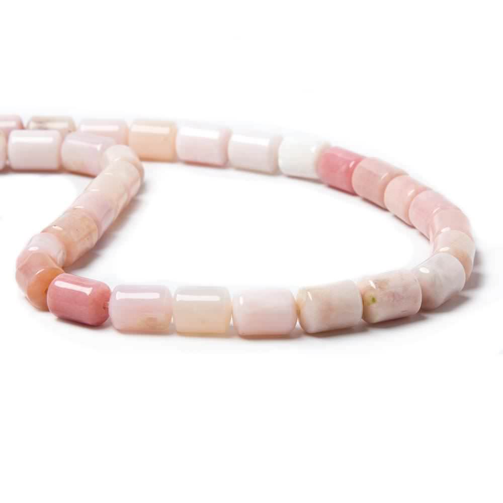 7mm diameter Pink Peruvian Opal unfaceted tube beads 14 inch 37 pieces (ONLINE ORDER ONLY)