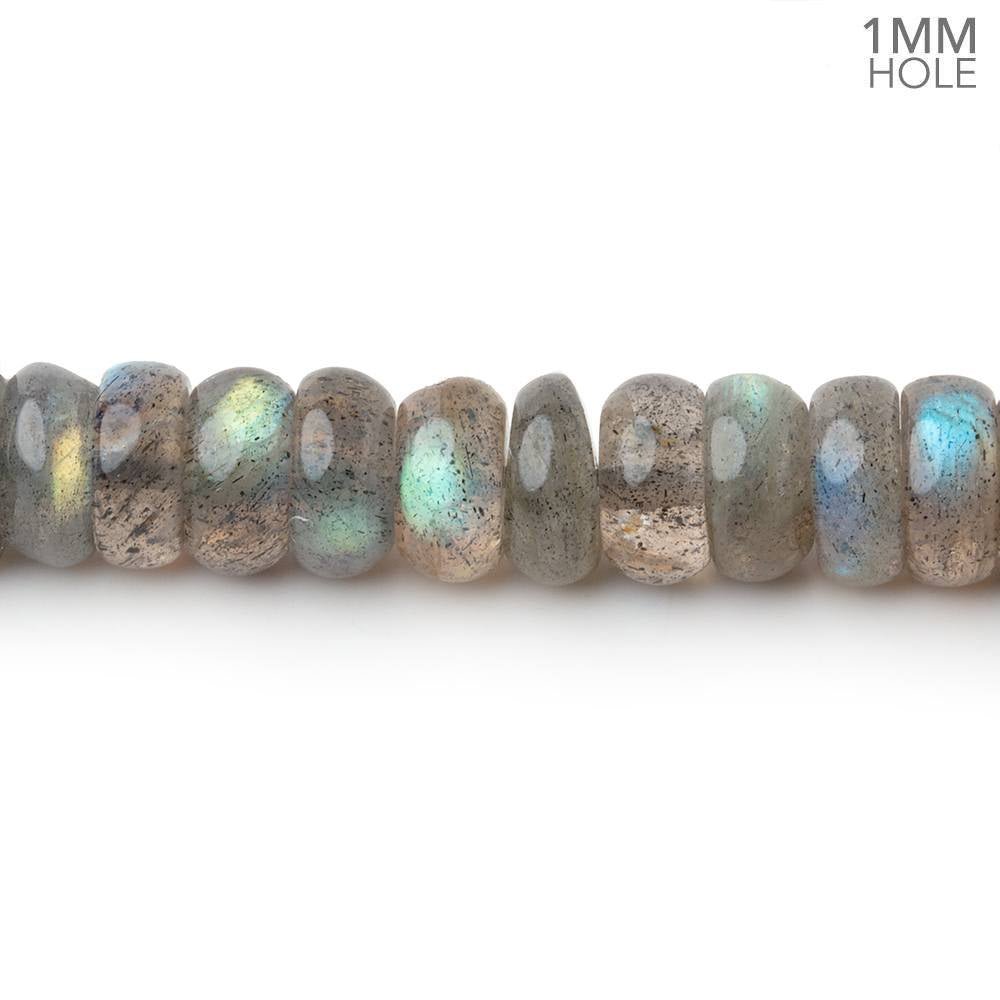 7mm Labradorite Plain Rondelle Beads 16 inch 105 pieces 1mm Hole