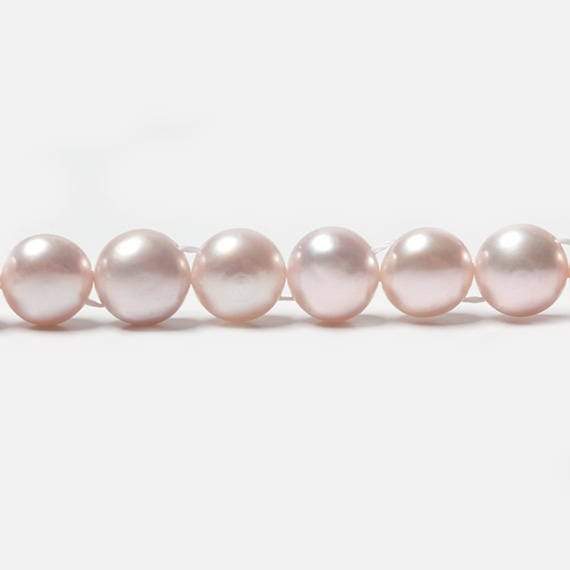 7mm Light Ice Pink Double Drilled Button Freshwater Pearls 15.5 inch 56 pcs (ONLINE ORDER ONLY)