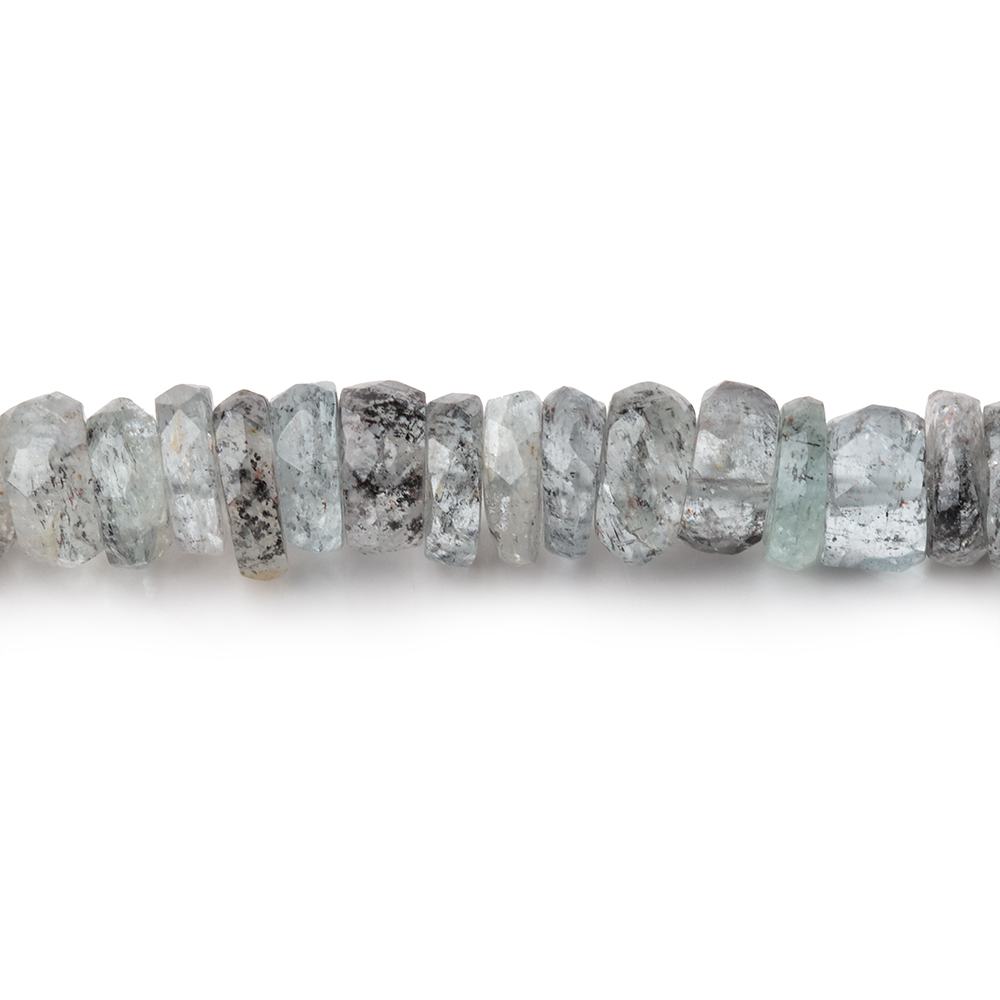 7mm Moss Aquamarine Faceted Heishi Beads 13.5 inch 139 pieces (ONLINE ORDER ONLY)