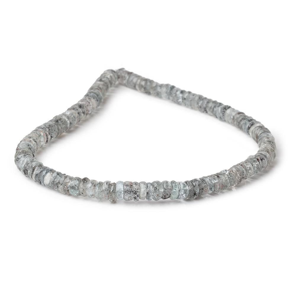 7mm Moss Aquamarine Faceted Heishi Beads 13.5 inch 139 pieces (ONLINE ORDER ONLY)