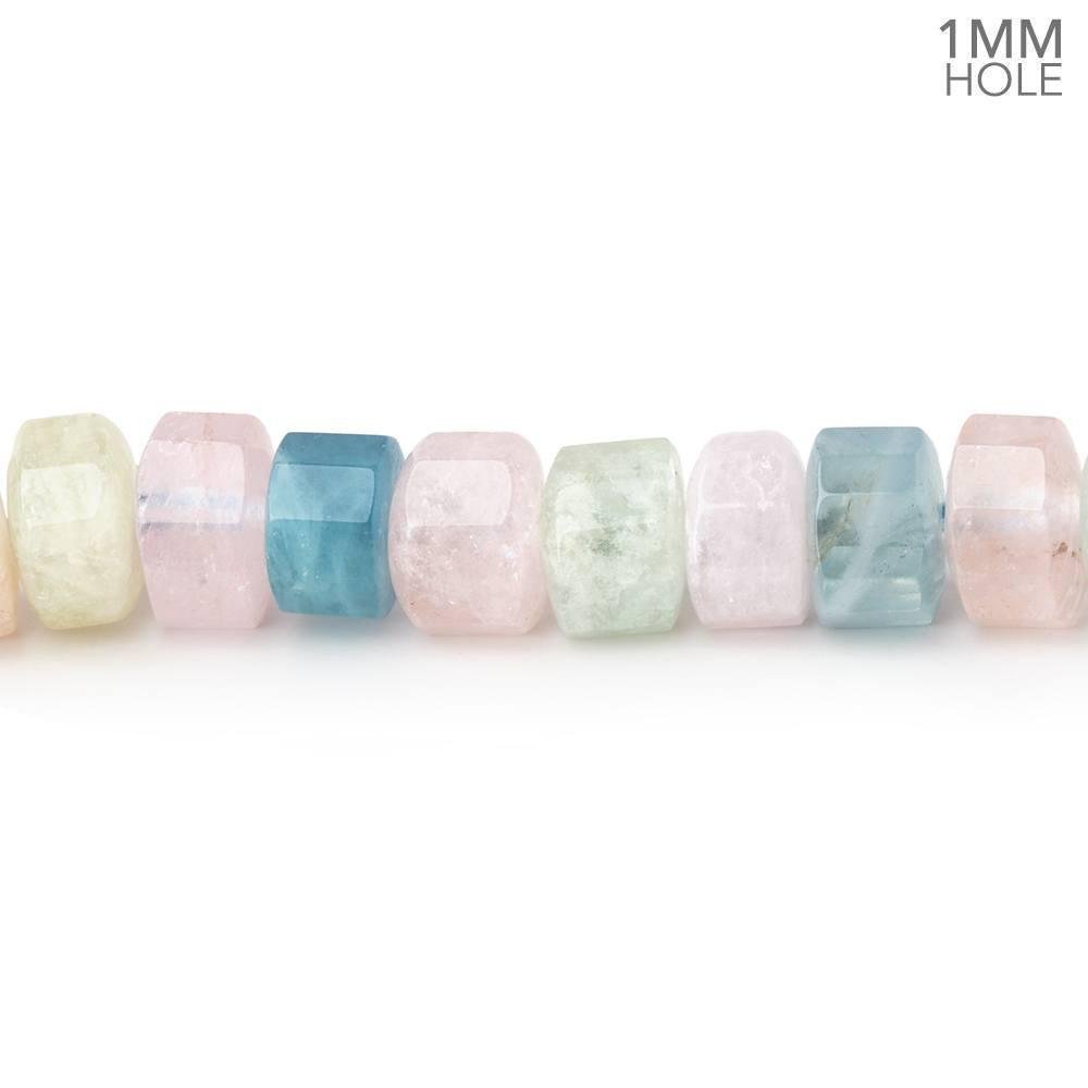 7mm Multi Beryl Hexagon Tube Beads 16 inch 88 pieces (ONLINE ORDER ONLY)