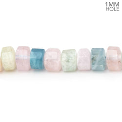 7mm Multi Beryl Hexagon Tube Beads 16 inch 88 pieces (ONLINE ORDER ONLY)