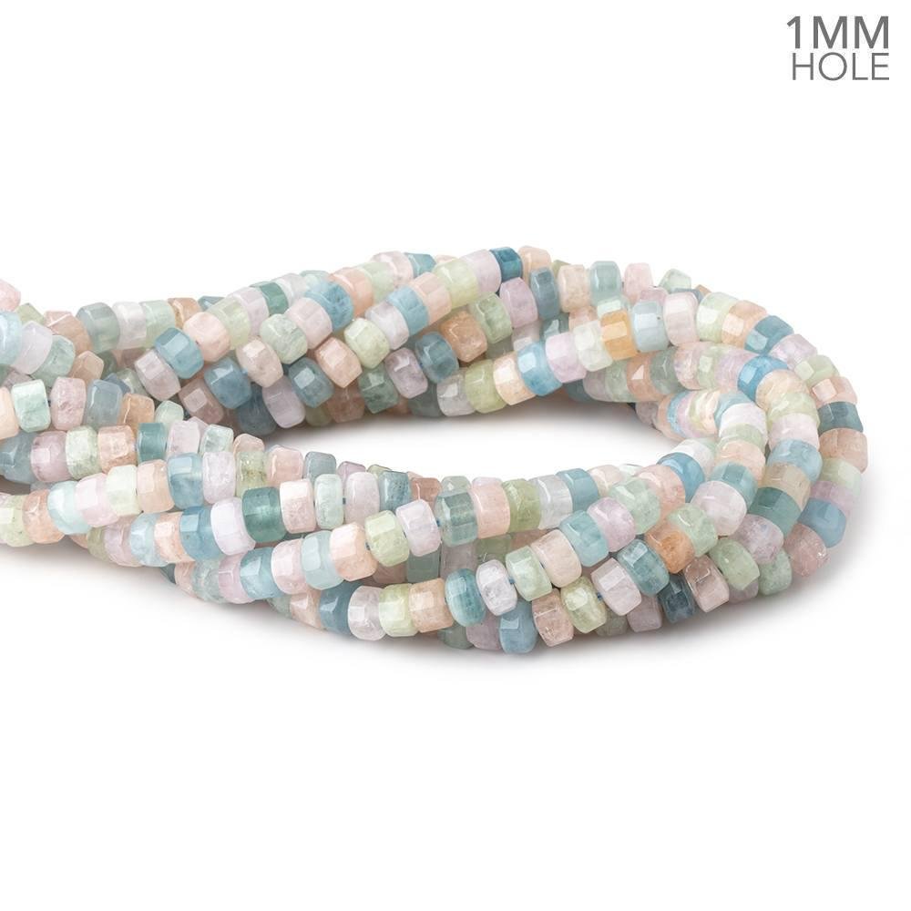 7mm Multi Beryl Hexagon Tube Beads 16 inch 88 pieces (ONLINE ORDER ONLY)