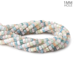 7mm Multi Beryl Hexagon Tube Beads 16 inch 88 pieces (ONLINE ORDER ONLY)