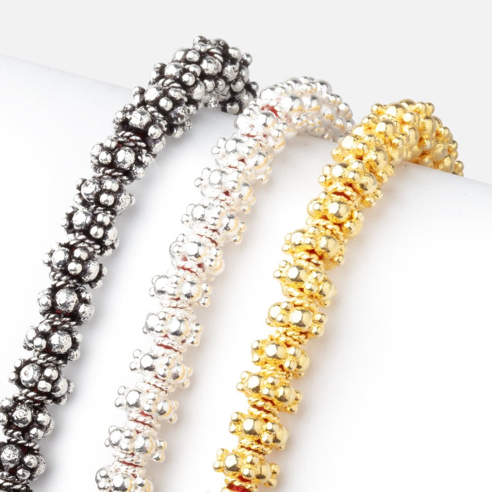 7mm Multi Daisy Spacer Beads 8 inch 44 pieces (ONLINE ORDER ONLY)