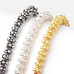 7mm Multi Daisy Spacer Beads 8 inch 44 pieces (ONLINE ORDER ONLY)