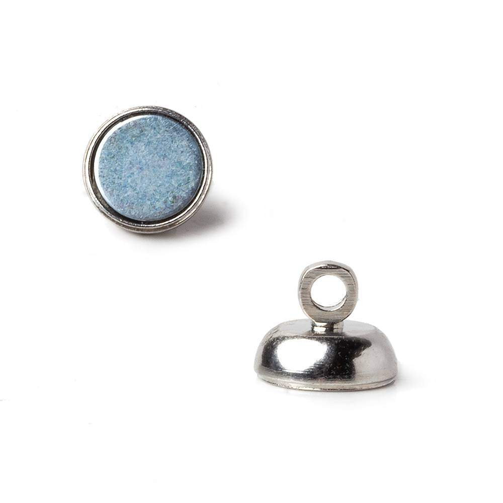 7mm Silver Rhodium plated Magnetic Clasp Set of 5 pieces (ONLINE ORDER ONLY)