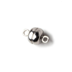 7mm Silver Rhodium plated Magnetic Clasp Set of 5 pieces (ONLINE ORDER ONLY)