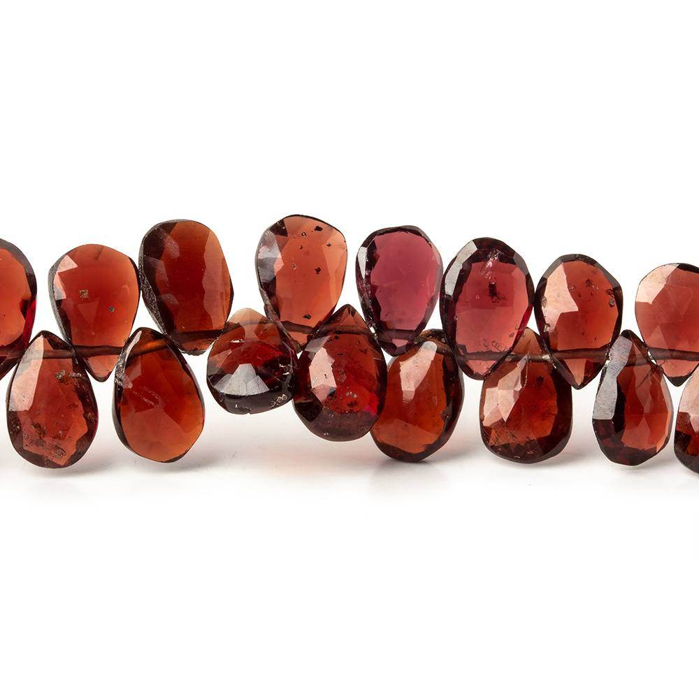 7x4-10x5mm Garnet Faceted Pear Beads 8 inch 63 pieces (ONLINE ORDER ONLY)