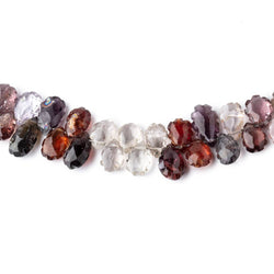 7x4-8x6mm MultiColor Spinel Carved Pear Beads 3.5 inch 31 pieces (ONLINE ORDER ONLY)
