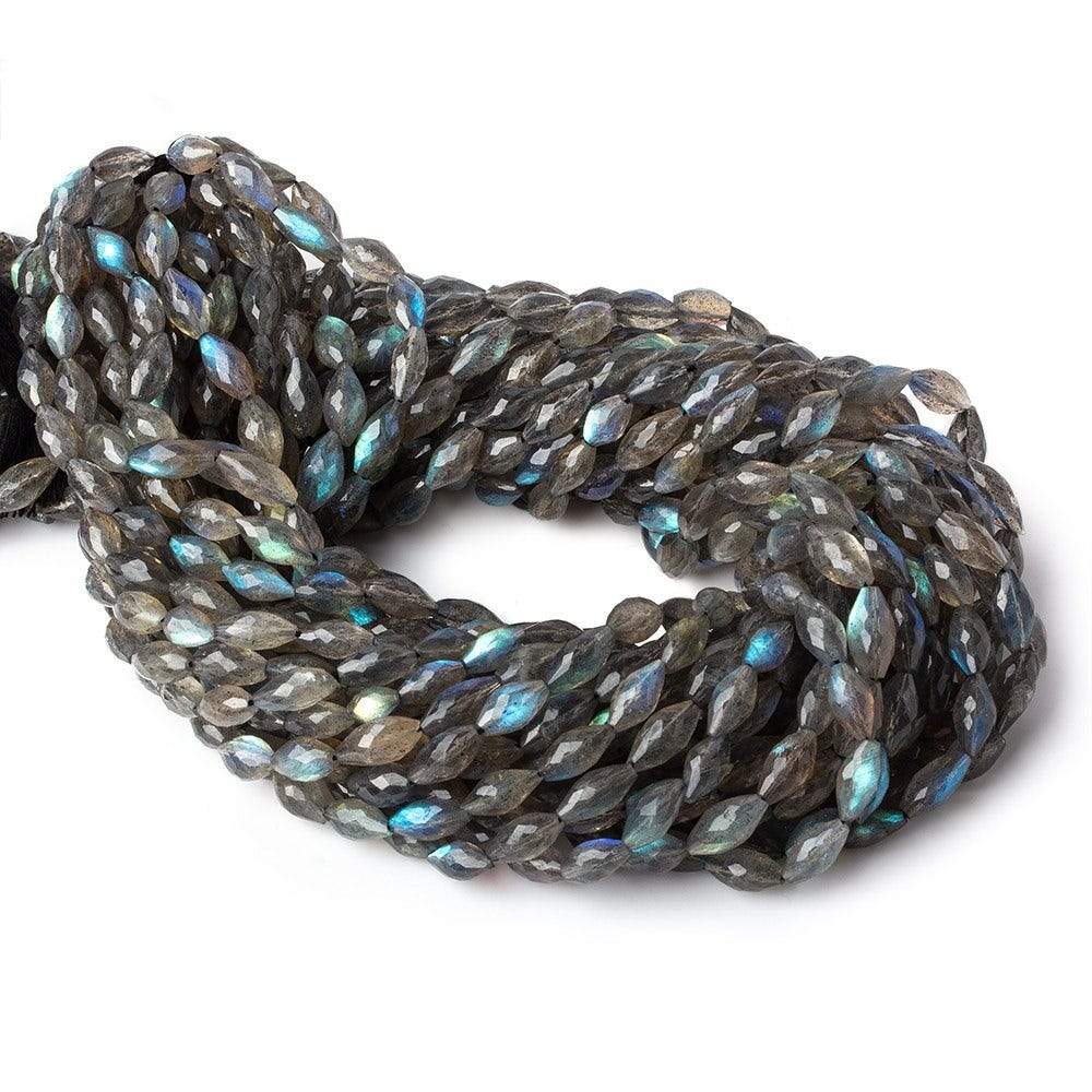 7x4mm - 9x5mm Labradorite straight drilled faceted marquise 14 inch 37 beads A (ONLINE ORDER ONLY)