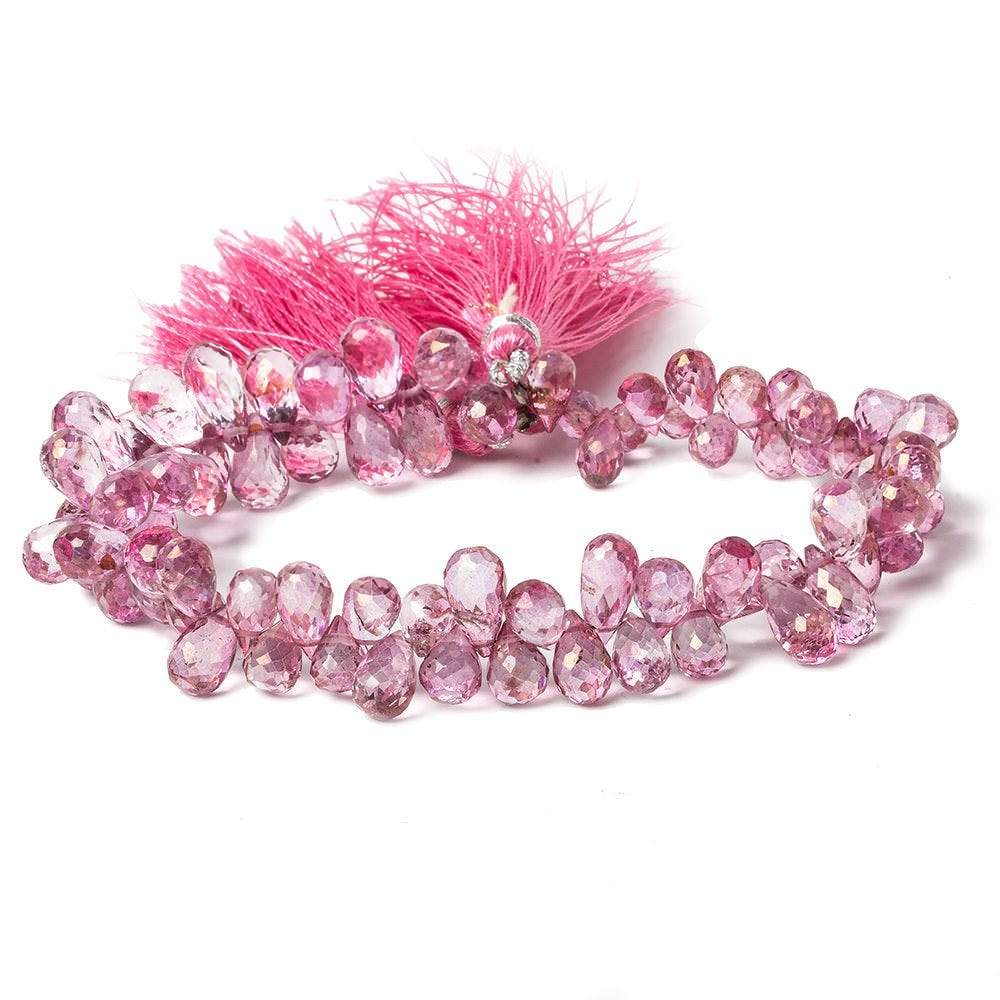 7x5-10x5mm Mystic Pink Topaz Faceted Tear Drop Beads 8 inch 77 pieces (ONLINE ORDER ONLY)