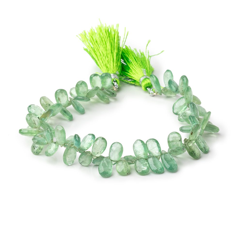 7x5-11x5mm Green Kyanite Faceted Pear Beads 7.5 inch 74 pieces (ONLINE ORDER ONLY)