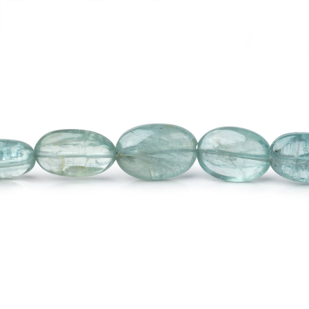 7x5-11x8mm Teal Kyanite Plain Oval Beads 16 inch 35 pieces (ONLINE ORDER ONLY)