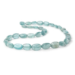 7x5-11x8mm Teal Kyanite Plain Oval Beads 16 inch 35 pieces (ONLINE ORDER ONLY)