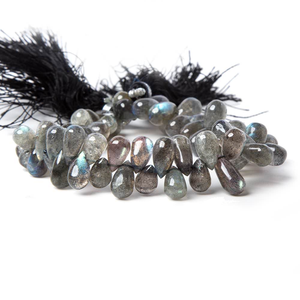 7x5-12x6mm Labradorite Plain Tear Drop Beads 8.25 inch 60 pieces (ONLINE ORDER ONLY)