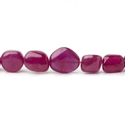 7x5-13x11mm Ruby Plain Nugget Beads 16 inch 48 pieces (ONLINE ORDER ONLY)