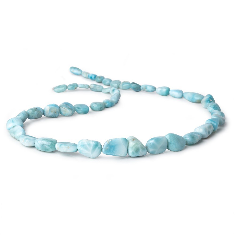 7x5-14x10mm Larimar Plain Nugget Beads 18 inch 42 pieces AA (ONLINE ORDER ONLY)