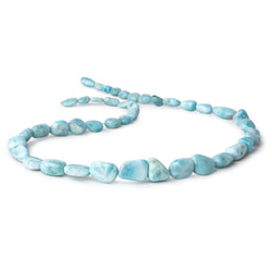 7x5-14x10mm Larimar Plain Nugget Beads 18 inch 42 pieces AA (ONLINE ORDER ONLY)