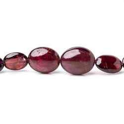 7x5-14x11mm Rhodolite Garnet Plain Oval Beads 16 inch 48 pieces (ONLINE ORDER ONLY)
