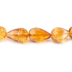 7x5-15x10mm Citrine Straight Drill Faceted Tear Drop Beads 15 inch 36 pieces (ONLINE ORDER ONLY)