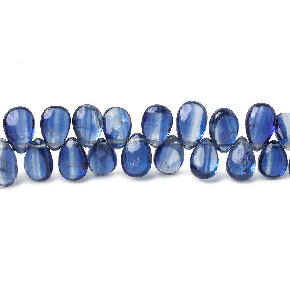 7x5-9x5mm Blue Kyanite Plain Pear Beads 7.75 inch 61 pieces (ONLINE ORDER ONLY)