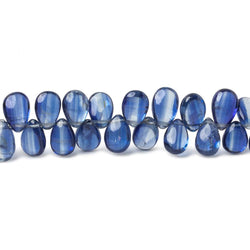 7x5-9x5mm Blue Kyanite Plain Pear Beads 7.75 inch 61 pieces (ONLINE ORDER ONLY)