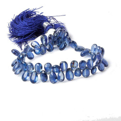7x5-9x5mm Blue Kyanite Plain Pear Beads 7.75 inch 61 pieces (ONLINE ORDER ONLY)