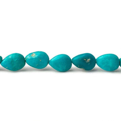 Shaded Sleeping Beauty Turquoise Plain Pear Beads 8 inch 27 pieces A (ONLINE ORDER ONLY)