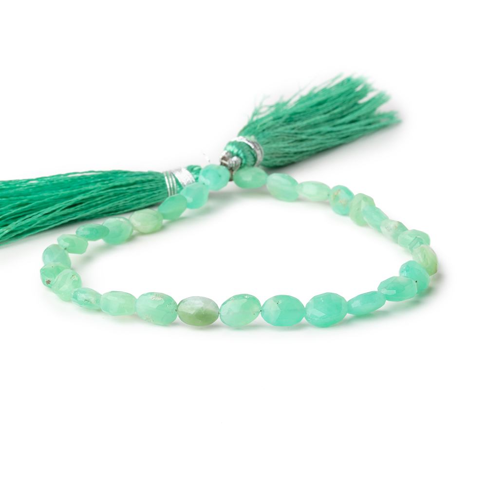 7x5mm Chrysoprase Faceted Oval Beads 8 inch 30 pieces (ONLINE ORDER ONLY)