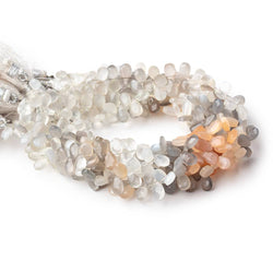 7x5mm Multi Color Moonstone Faceted Pear Beads 8 inch 68 pieces (ONLINE ORDER ONLY)