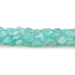 7x5mm Seafoam Blue Chalcedony straight drilled faceted ovals 13.5 inch 46 beads (ONLINE ORDER ONLY)