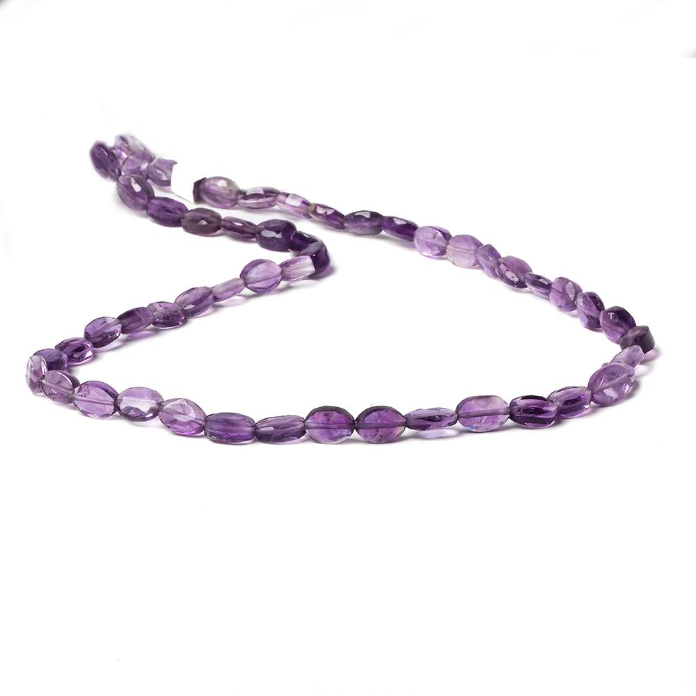 7x5mm Shaded Amethyst straight drilled faceted ovals 14 inch 55 beads (ONLINE ORDER ONLY)