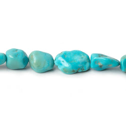 7x6-13x10mm Turquoise tumbled plain nugget beads 17.75 inches 43 pieces (ONLINE ORDER ONLY)