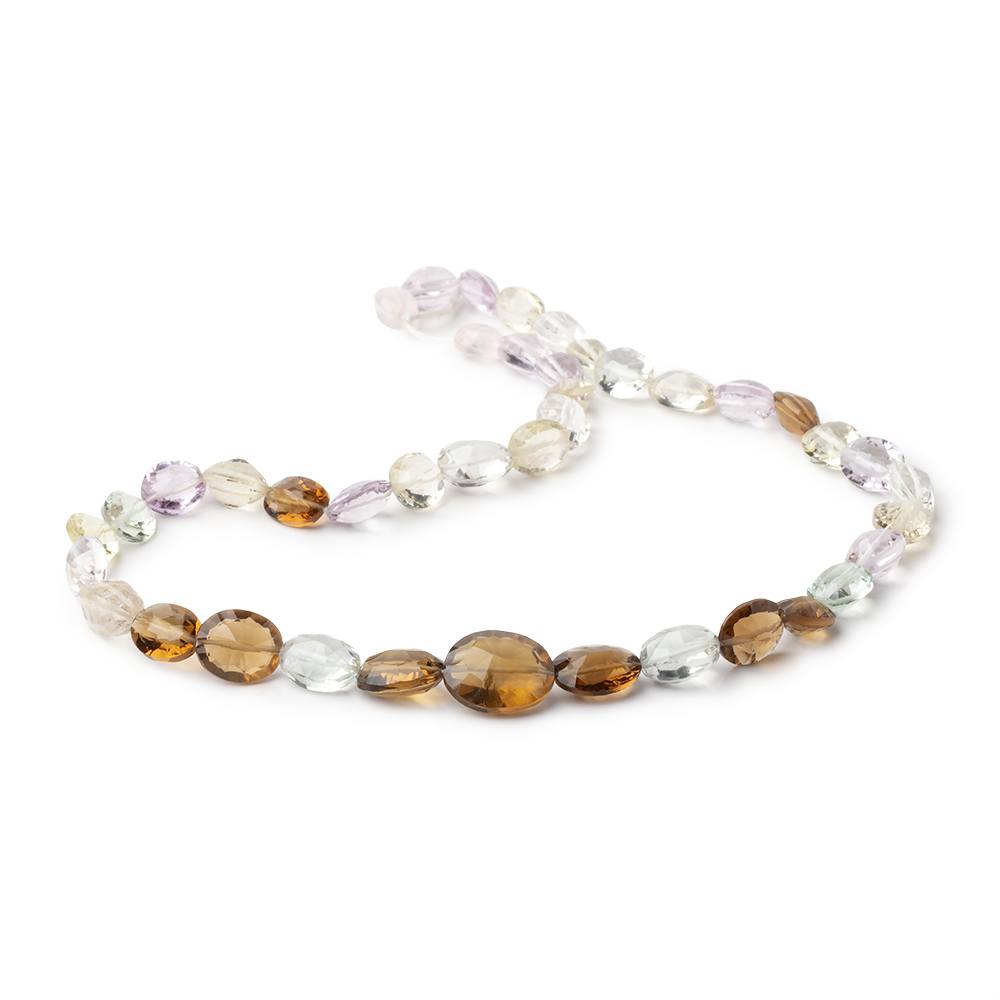 7x6-13x11mm Multi Gem Concave Faceted Oval 14 inch 40 Beads AAA (ONLINE ORDER ONLY)
