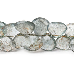 7x6-13x13mm Moss Aquamarine Faceted Heart & Fan Beads 8 inch 50 pieces AA (ONLINE ORDER ONLY)