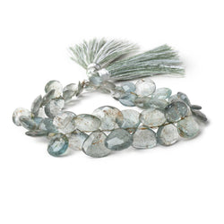 7x6-13x13mm Moss Aquamarine Faceted Heart & Fan Beads 8 inch 50 pieces AA (ONLINE ORDER ONLY)