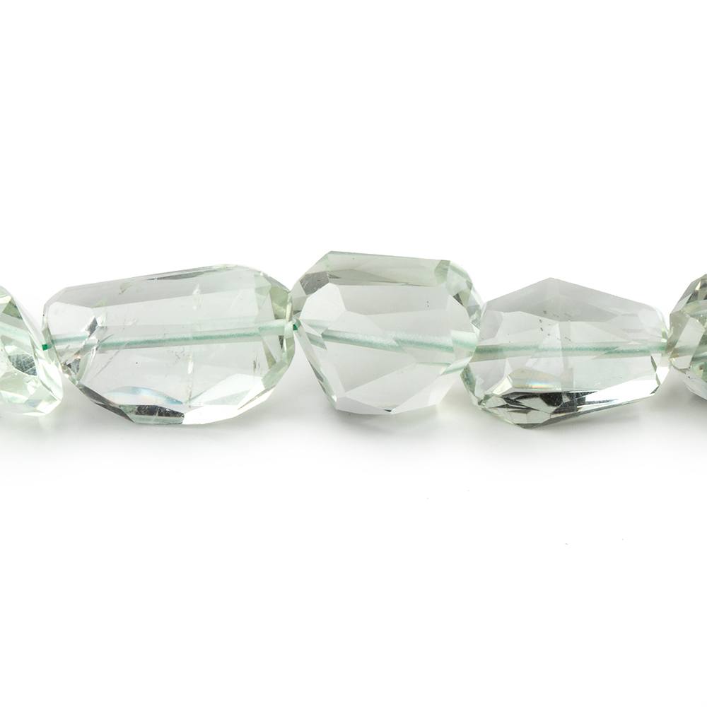 7x6-15x8mm Prasiolite Faceted Nugget Beads 16 inch 42 pieces (ONLINE ORDER ONLY)