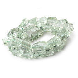 7x6-15x8mm Prasiolite Faceted Nugget Beads 16 inch 42 pieces (ONLINE ORDER ONLY)