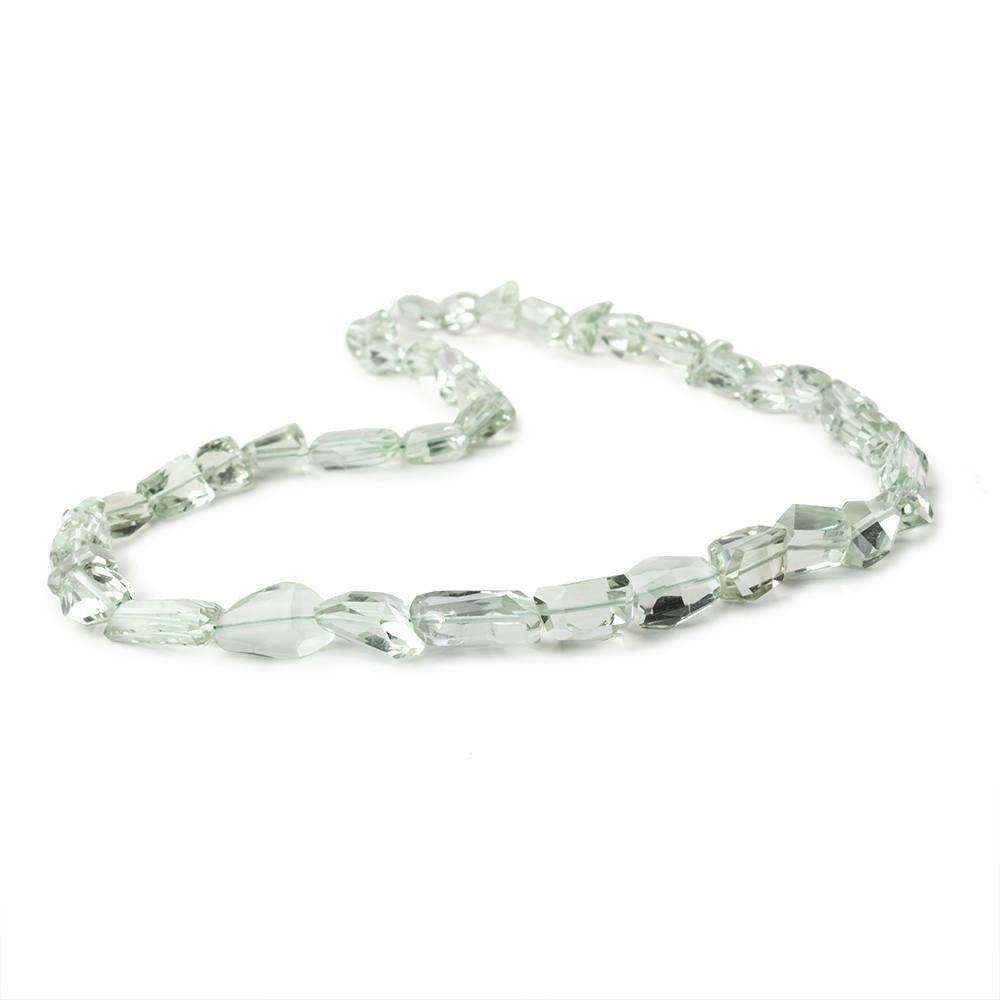 7x6-15x8mm Prasiolite Faceted Nugget Beads 16 inch 42 pieces (ONLINE ORDER ONLY)