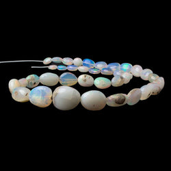 7x6-20x16mm Ethiopian Opal Straight Drill Plain Nuggets 19 inch 38 beads A (ONLINE ORDER ONLY)
