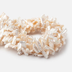 7x16-8x20mm Creamy White Biwa Freshwater Pearls 15.5 inch 57 beads AAA (ONLINE ORDER ONLY)